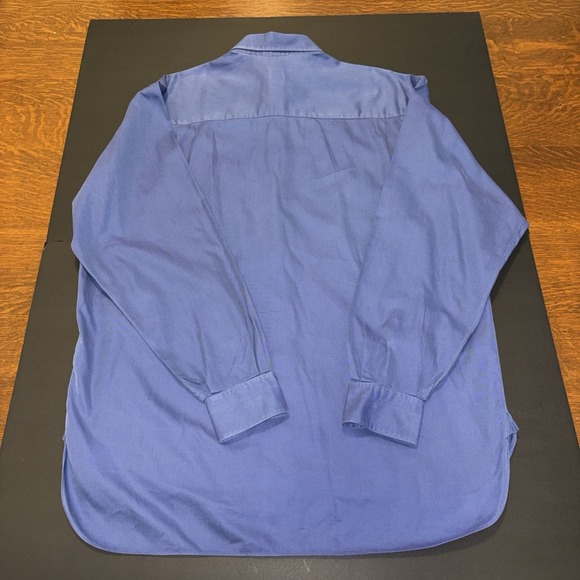 Lorenzini‎ Blue Button Up Dress Shirt 100% Cotton Made In Italy Size 41 - Picture 9 of 10